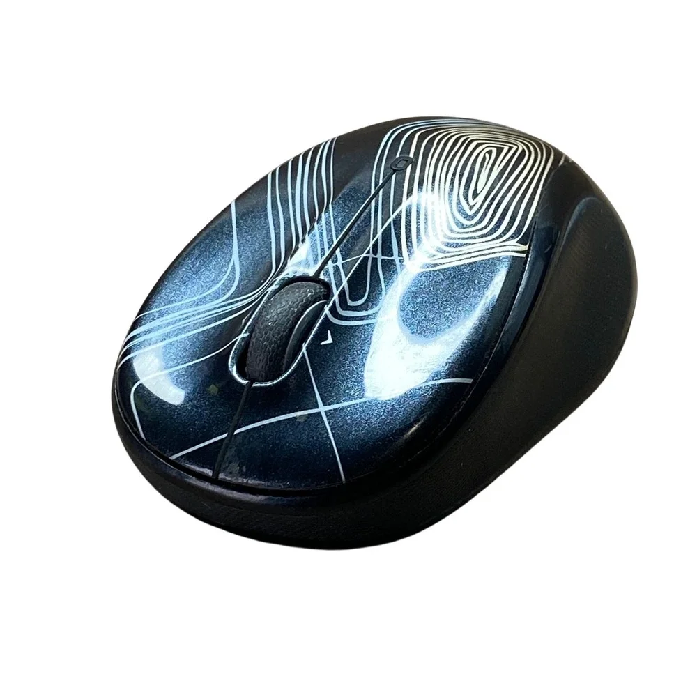 Logitech M325 Wireless Optical Mouse Black‎ Patterned M-R0021 Tested No Dongle